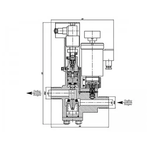 Нержавеющий запорный проходной штуцерный клапан с электромагнитным управлением 521-36.398СТ-01 