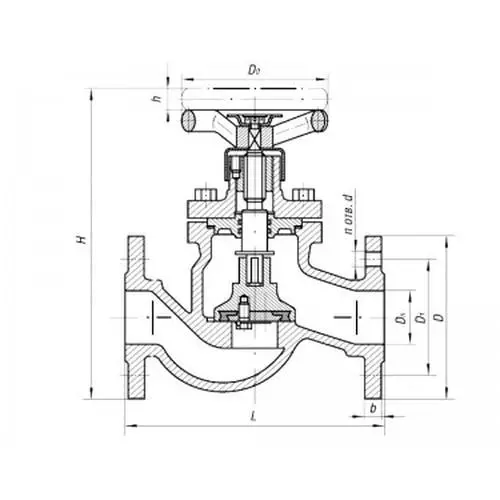Клапан бронзовый невозвратно-запорный проходной фланцевый 522-35.4149 (ИТШЛ.49191516) 