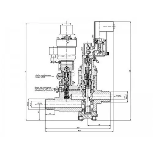 Бронзовый запорный проходной дистанционно-управляемый клапан 521-35.3358 (ИПЛT.49211112) 